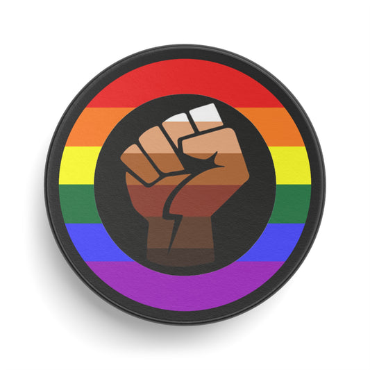 QPOC Pride Flag Hockey Puck