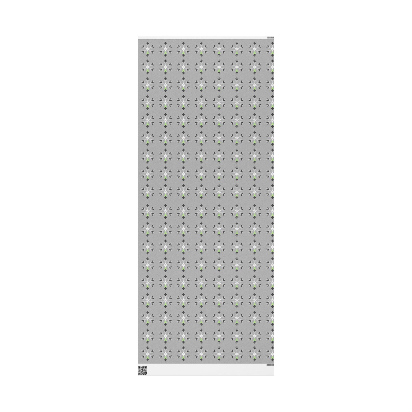 Agender Pride Flag Snowflake Wrapping Paper - Multiple Sizes/Finishes