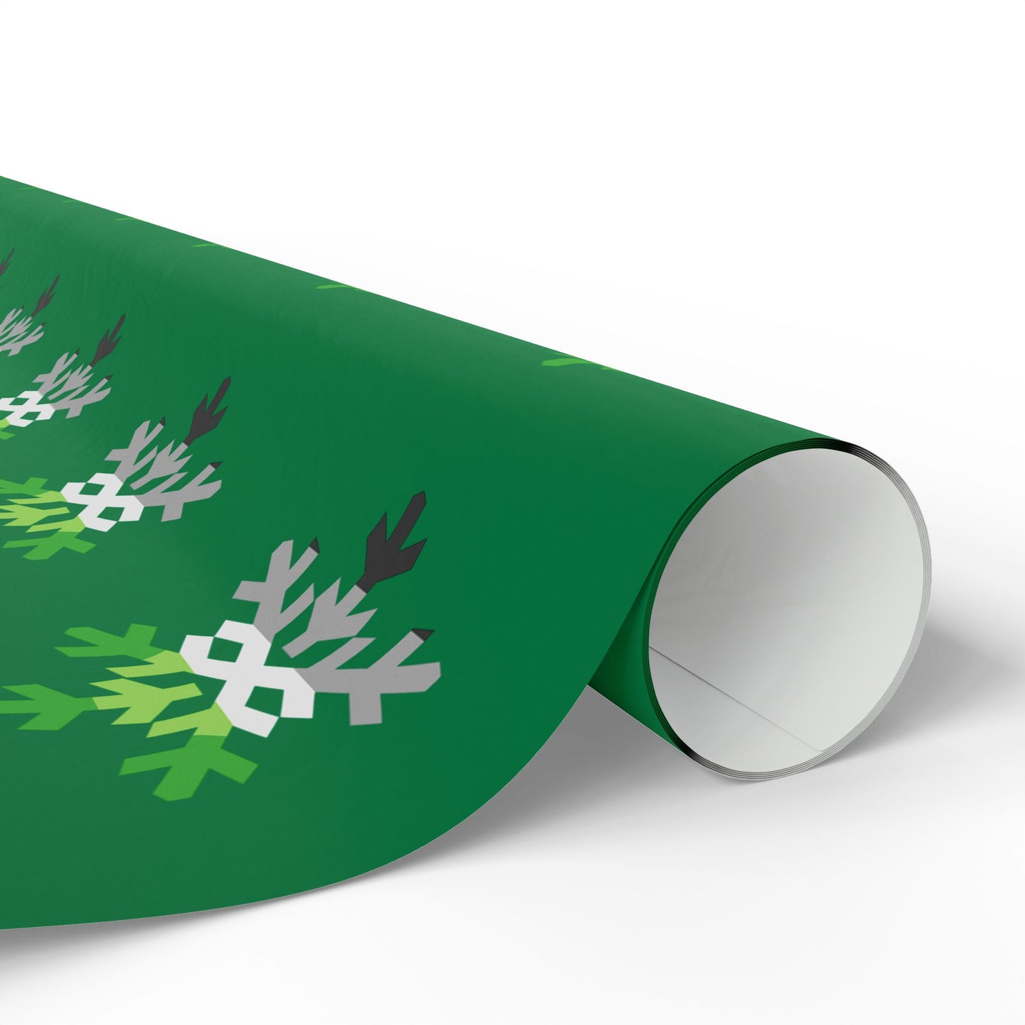 Aromantic Pride Flag Snowflake Wrapping Paper - Multiple Sizes/Finishes
