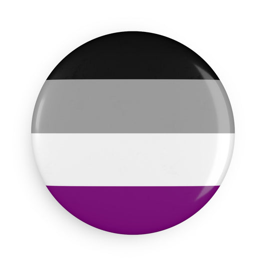 Asexual Pride Flag Round Button Magnet