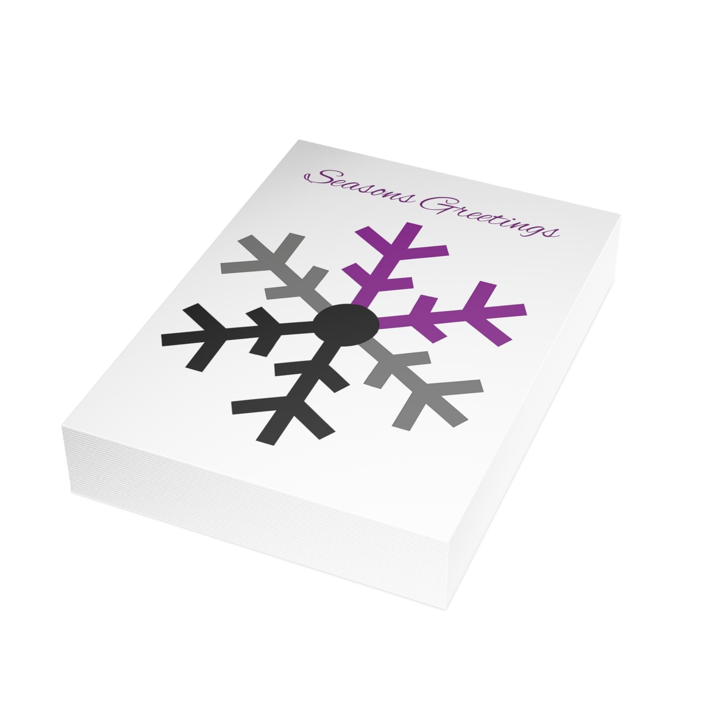 Demisexual Pride Flag Snowflake Greeting Cards