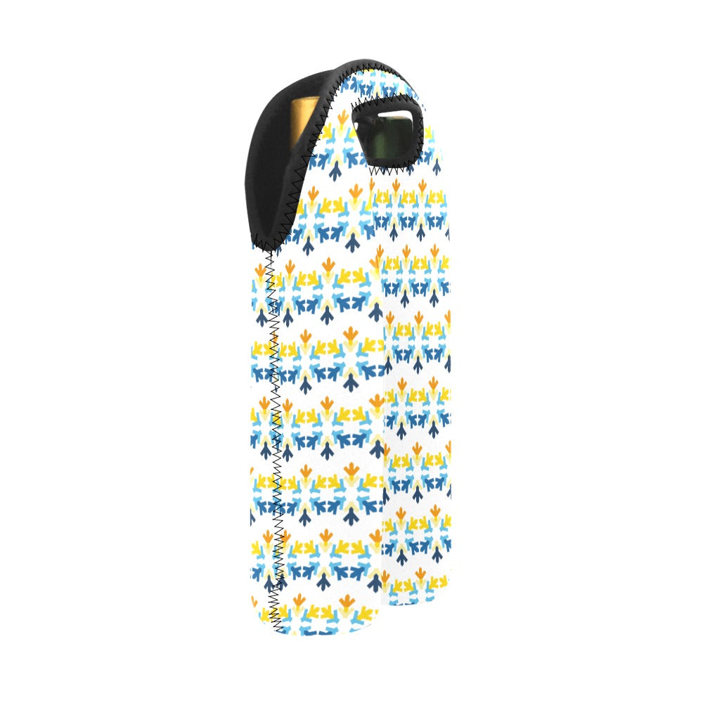 Aroace Pride Flag Snowflake 2-Bottle Neoprene Wine Bag