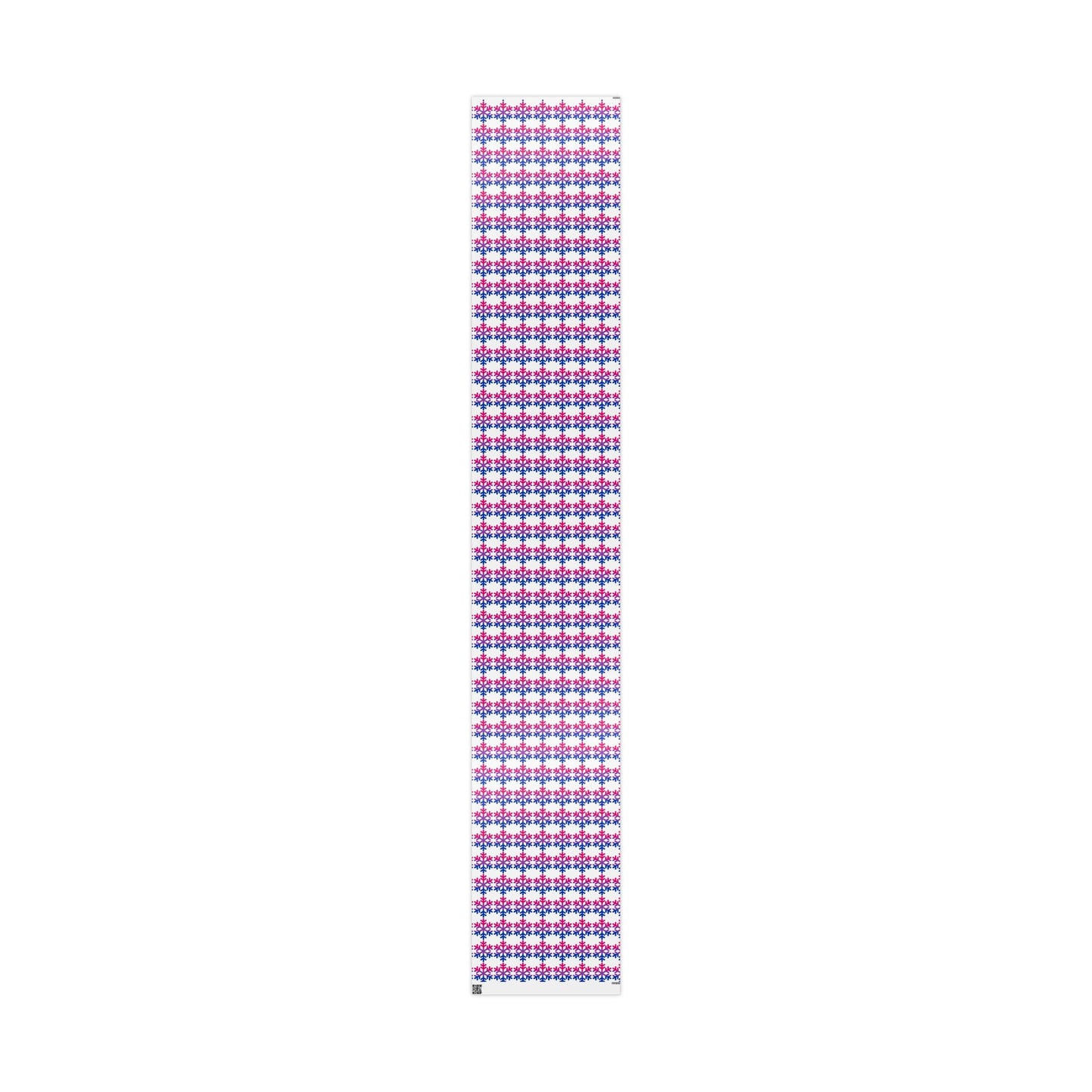 Bisexual Pride Flag Snowflake Wrapping Paper - Multiple Sizes/Finishes