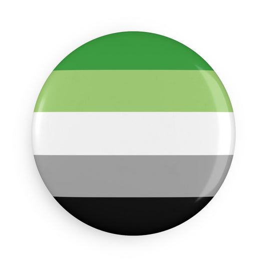 Aromantic Pride Flag Round Button Magnet