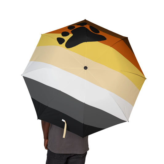 Bear Pride Flag Semi-Automatic Foldable Umbrella