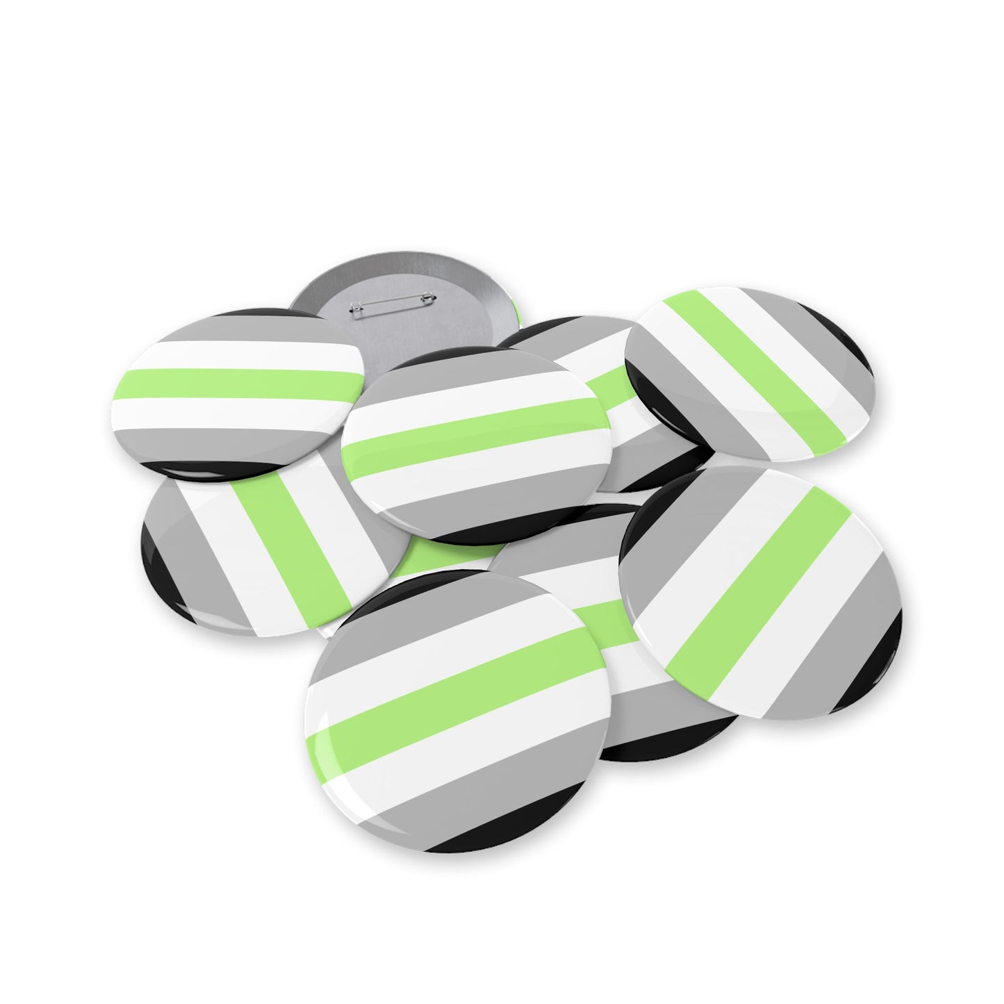 Agender Pride Flag Round Pin