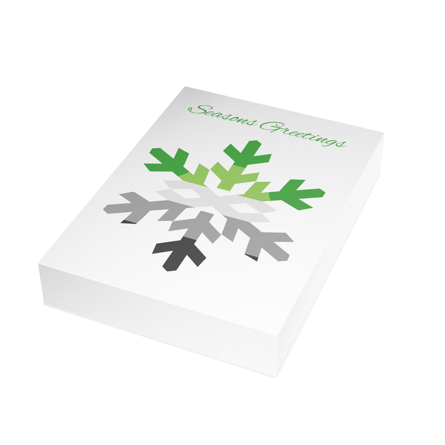 Aromantic Pride Flag Snowflake Greeting Cards