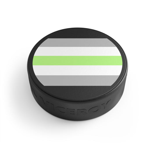 Agender Pride Flag Hockey Puck