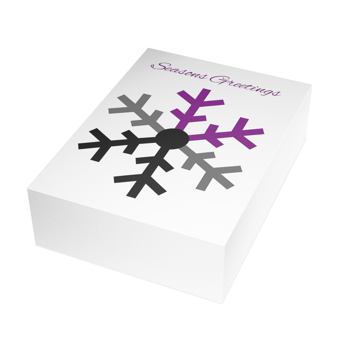 Demisexual Pride Flag Snowflake Greeting Cards