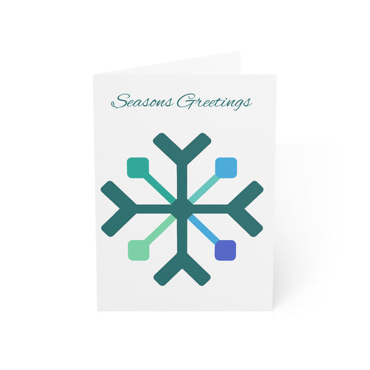 Gay/MLM Pride Flag Snowflake Greeting Cards