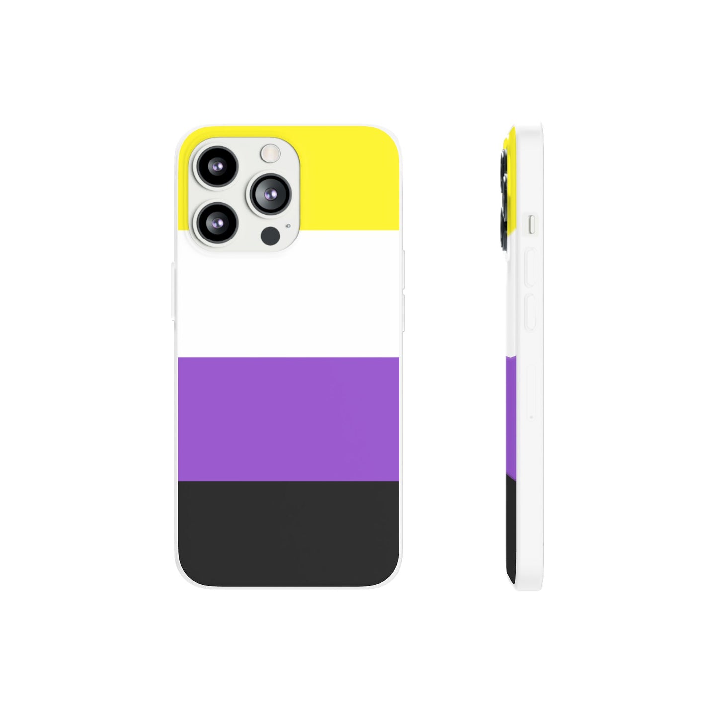 Non-Binary Pride Flag iPhone Flexi Case - Multiple Generations