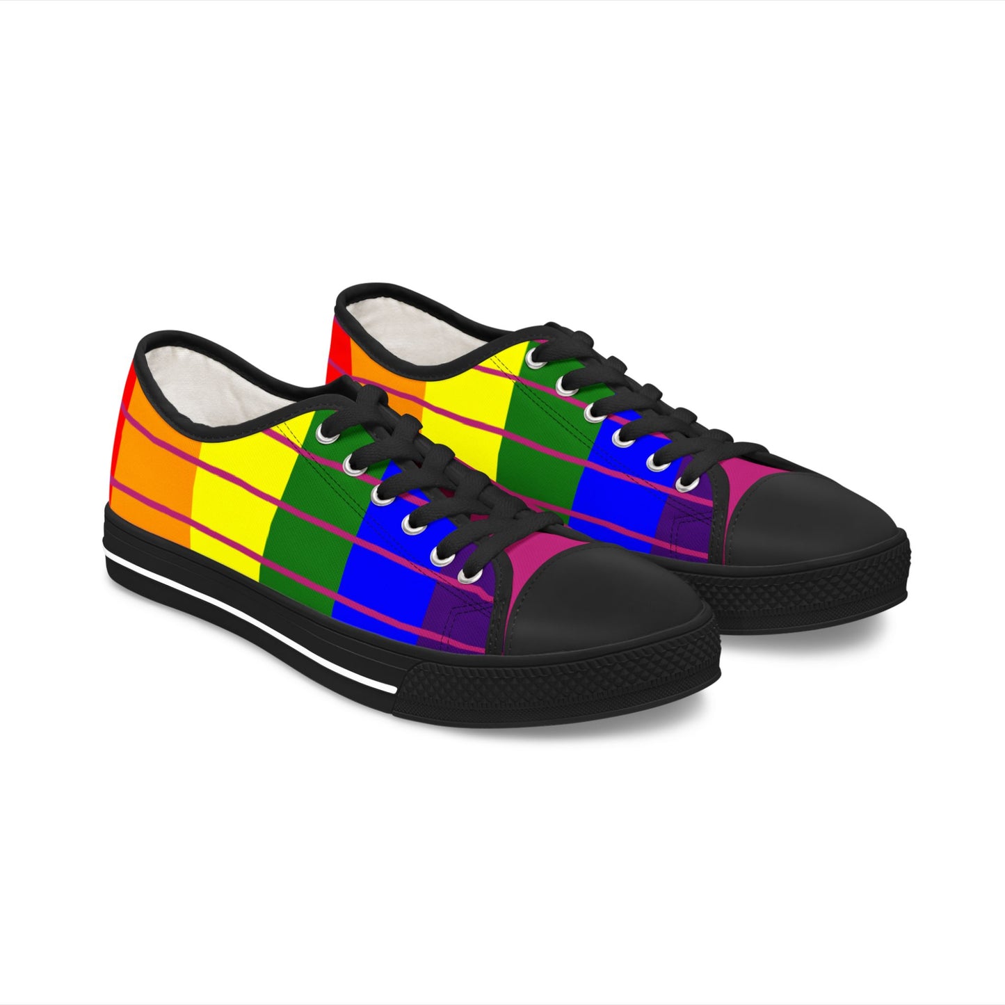 Pride Rainbow Flag Women's Low Top Sneakers