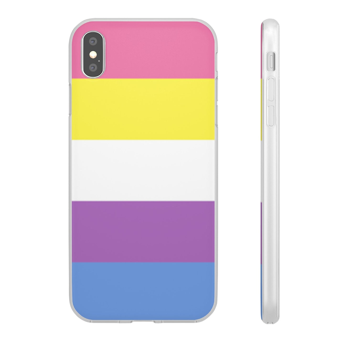 Bigender Pride Flag iPhone Flexi Case - Multiple Generations