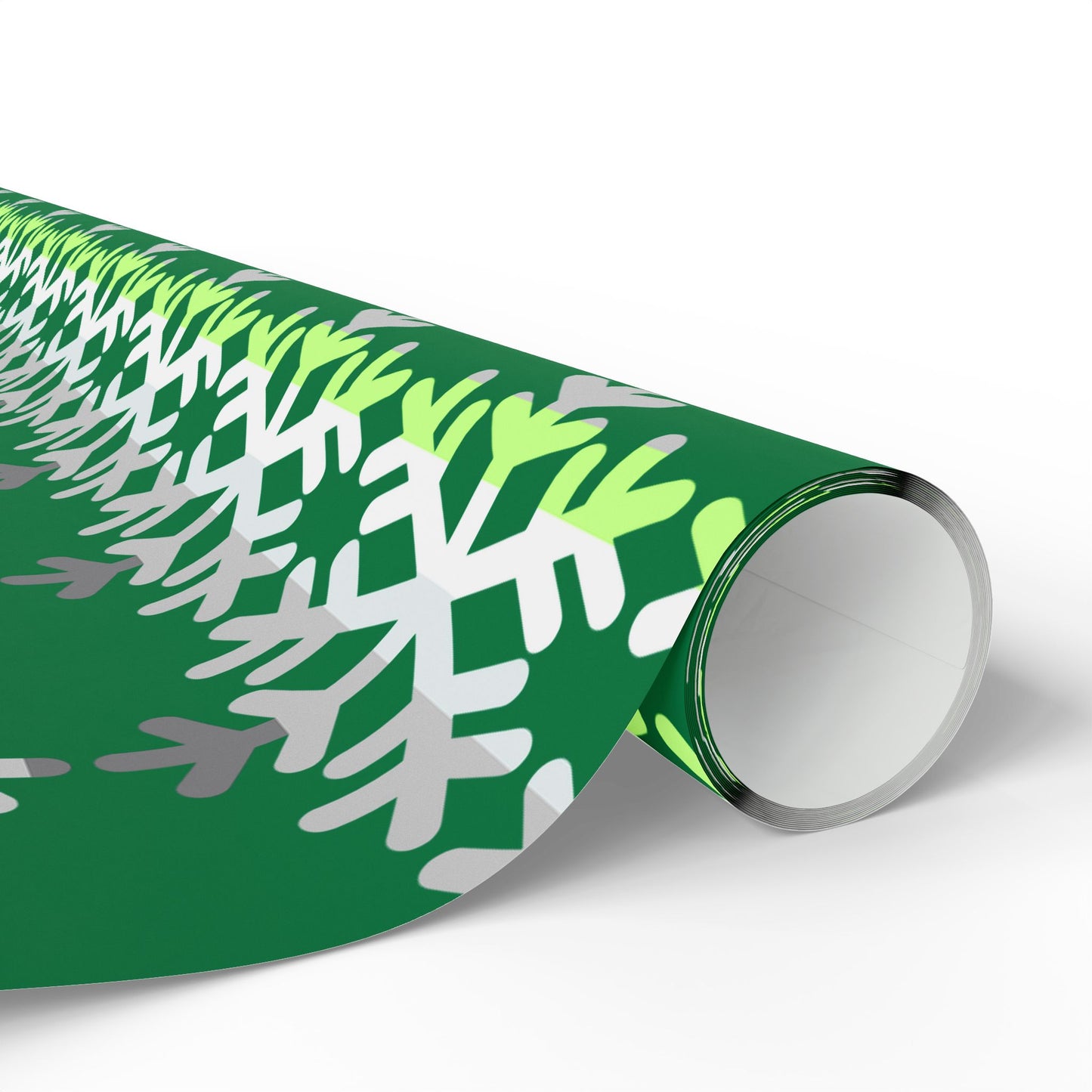 Demiagender Pride Flag Snowflake Wrapping Paper - Multiple Sizes/Finishes