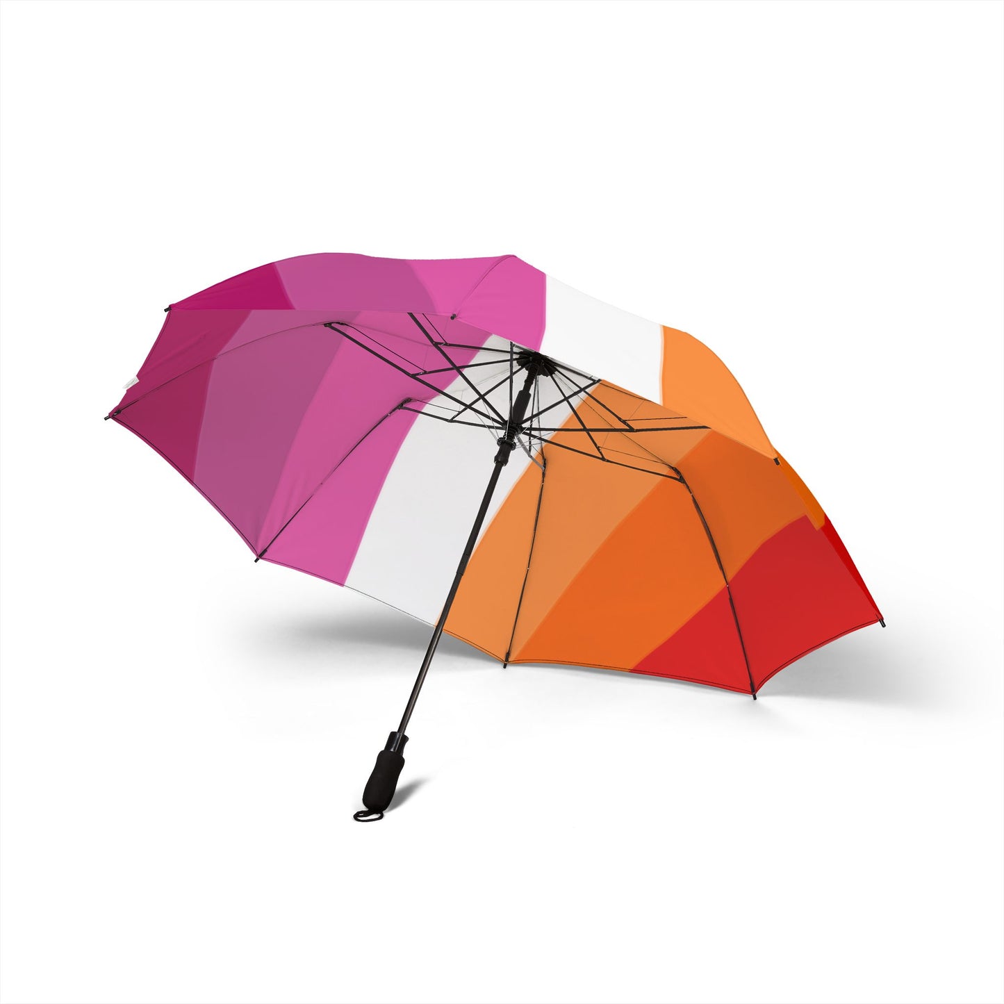 Lesbian Pride Flag Semi-Automatic Foldable Umbrella