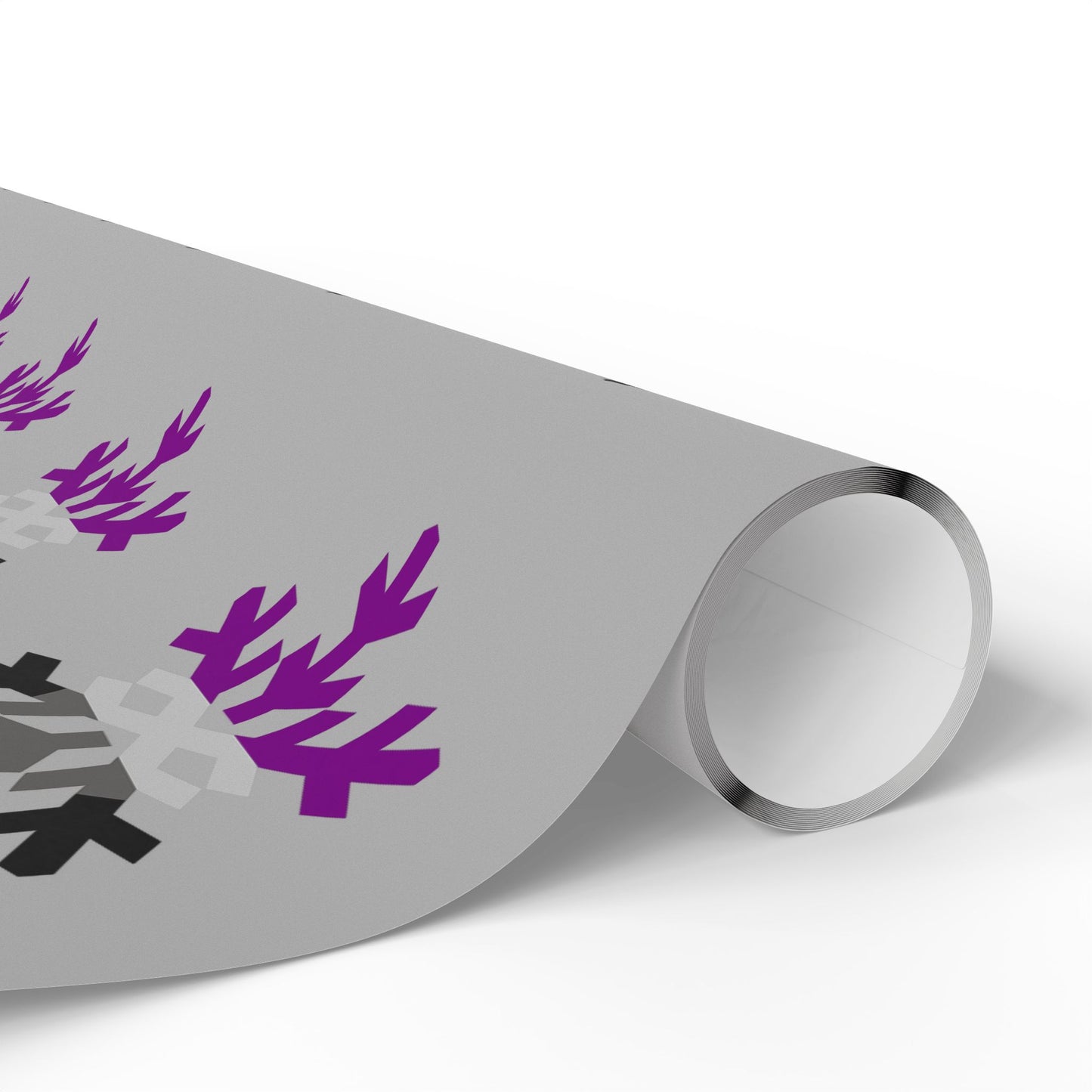 Asexual Pride Flag Snowflake Wrapping Paper - Multiple Sizes/Finishes