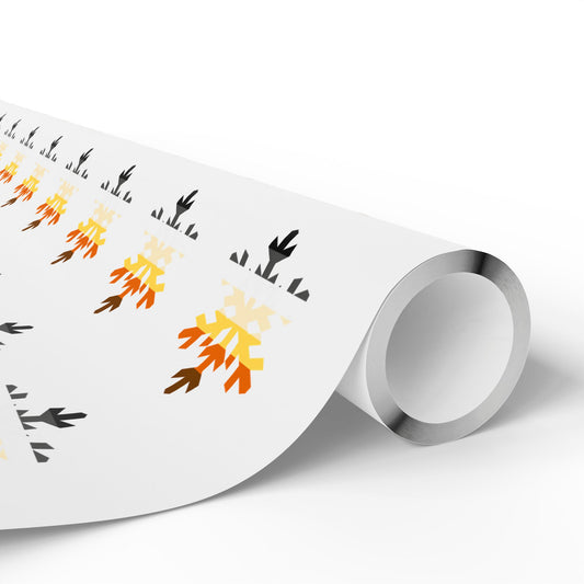 Bear Pride Flag Snowflake Wrapping Paper - Multiple Sizes/Finishes