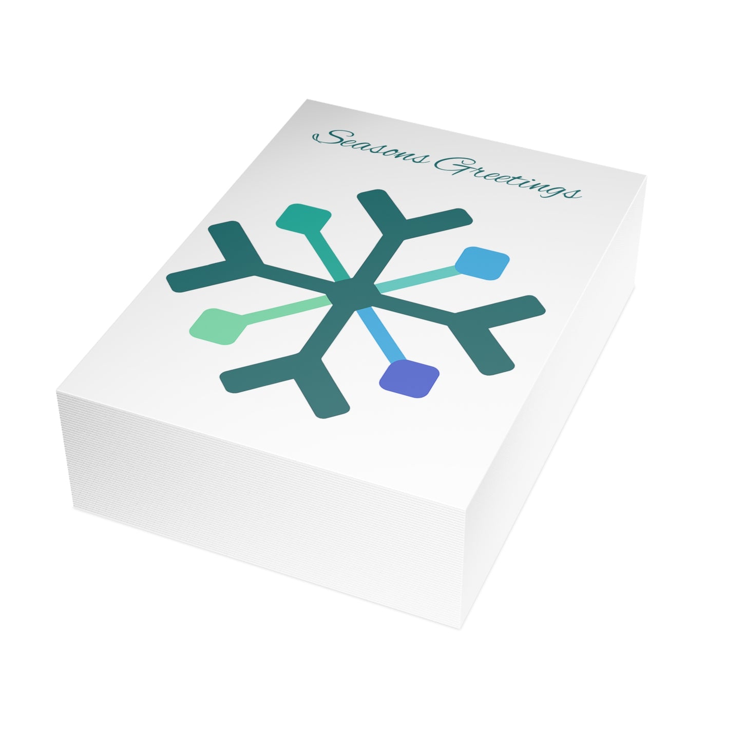 Gay/MLM Pride Flag Snowflake Greeting Cards