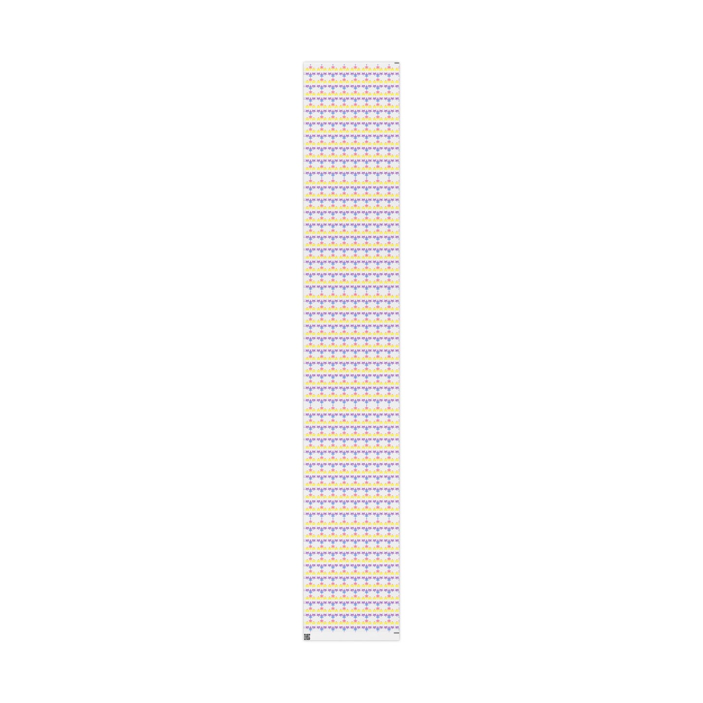 Bigender Pride Flag Snowflake Wrapping Paper - Multiple Sizes/Finishes