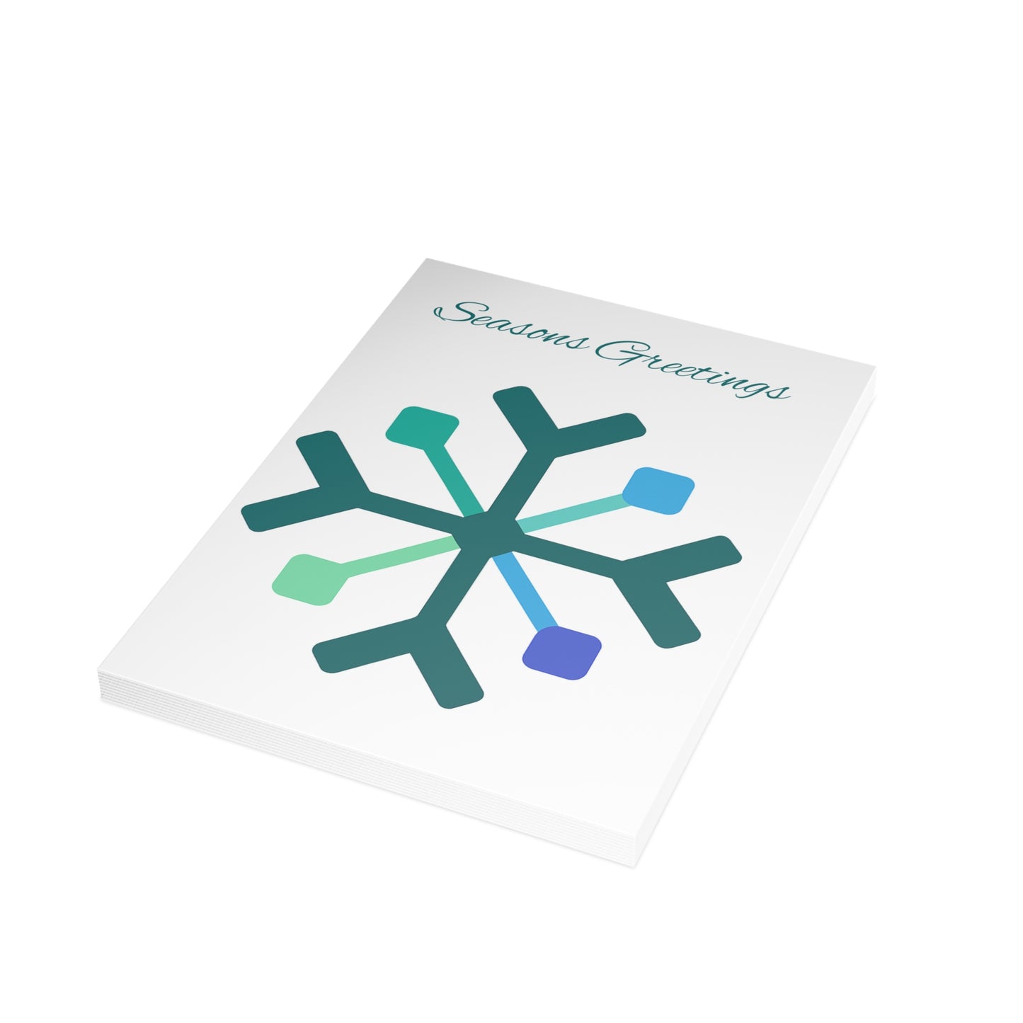 Gay/MLM Pride Flag Snowflake Greeting Cards