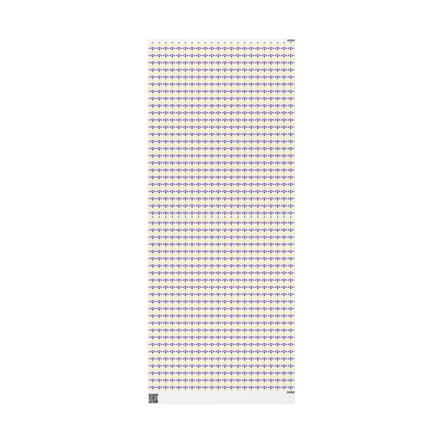 Non-Binary Pride Flag Snowflake Wrapping Paper - Multiple Sizes/Finishes
