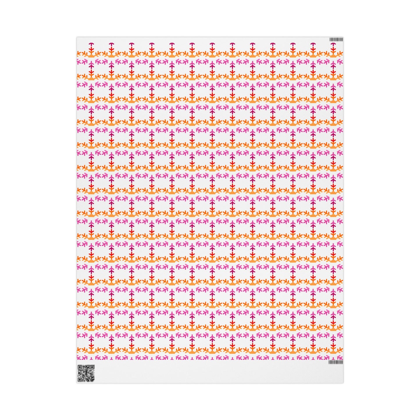 Lesbian Pride Flag Snowflake Wrapping Paper - Multiple Sizes/Finishes