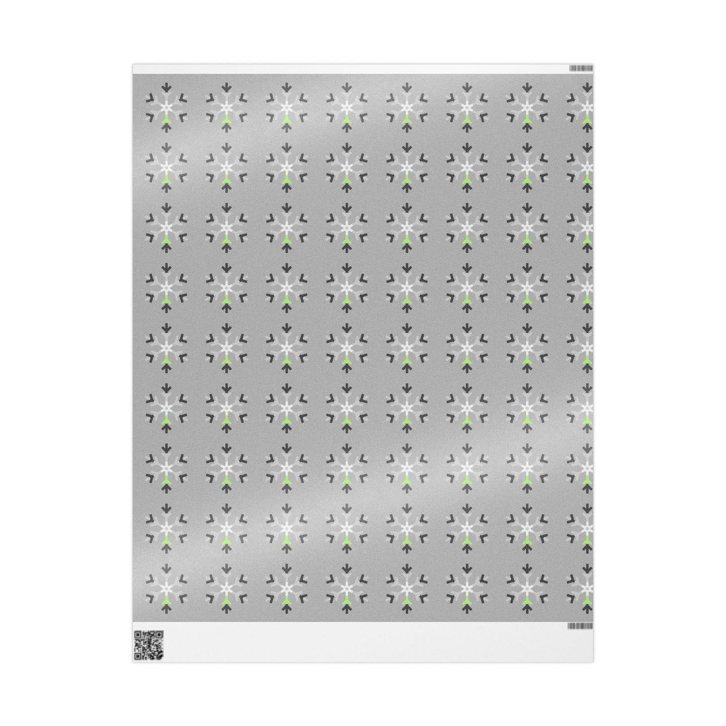 Agender Pride Flag Snowflake Wrapping Paper - Multiple Sizes/Finishes