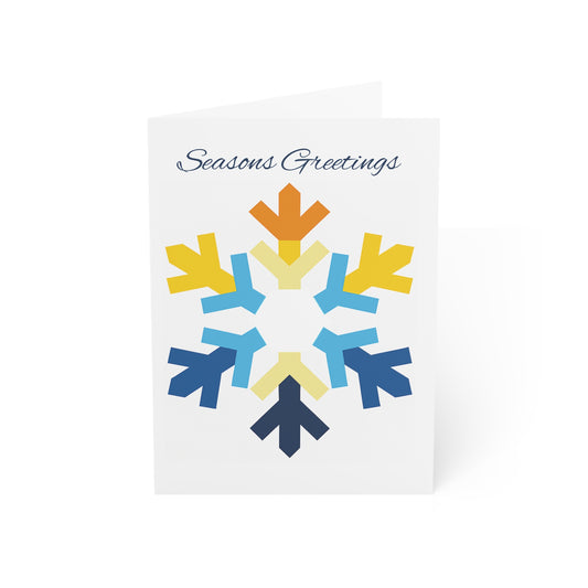 Aroace Pride Flag Snowflake Greeting Cards