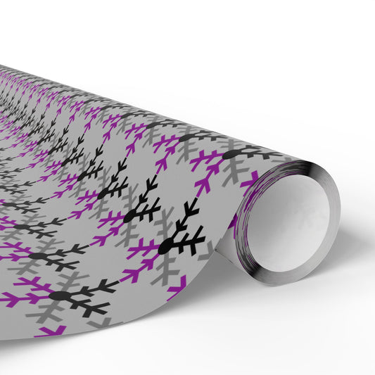 Demisexual Pride Flag Snowflake Wrapping Paper - Multiple Sizes/Finishes