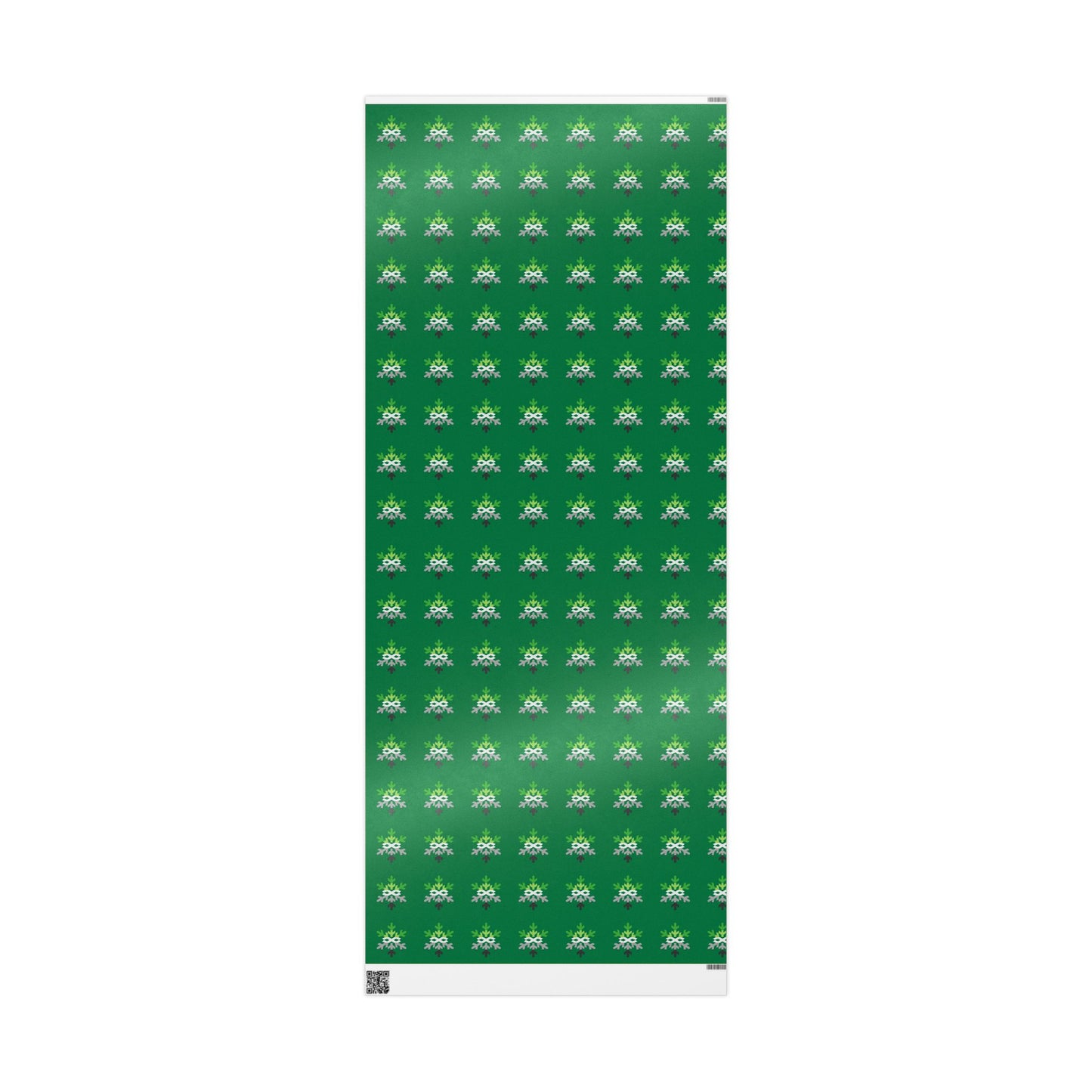 Aromantic Pride Flag Snowflake Wrapping Paper - Multiple Sizes/Finishes
