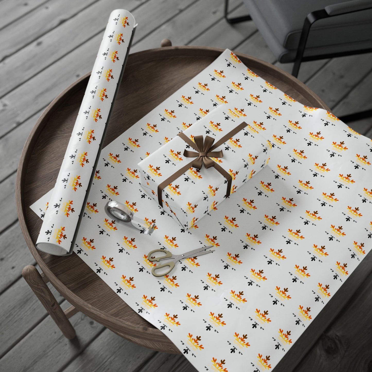 Bear Pride Flag Snowflake Wrapping Paper - Multiple Sizes/Finishes