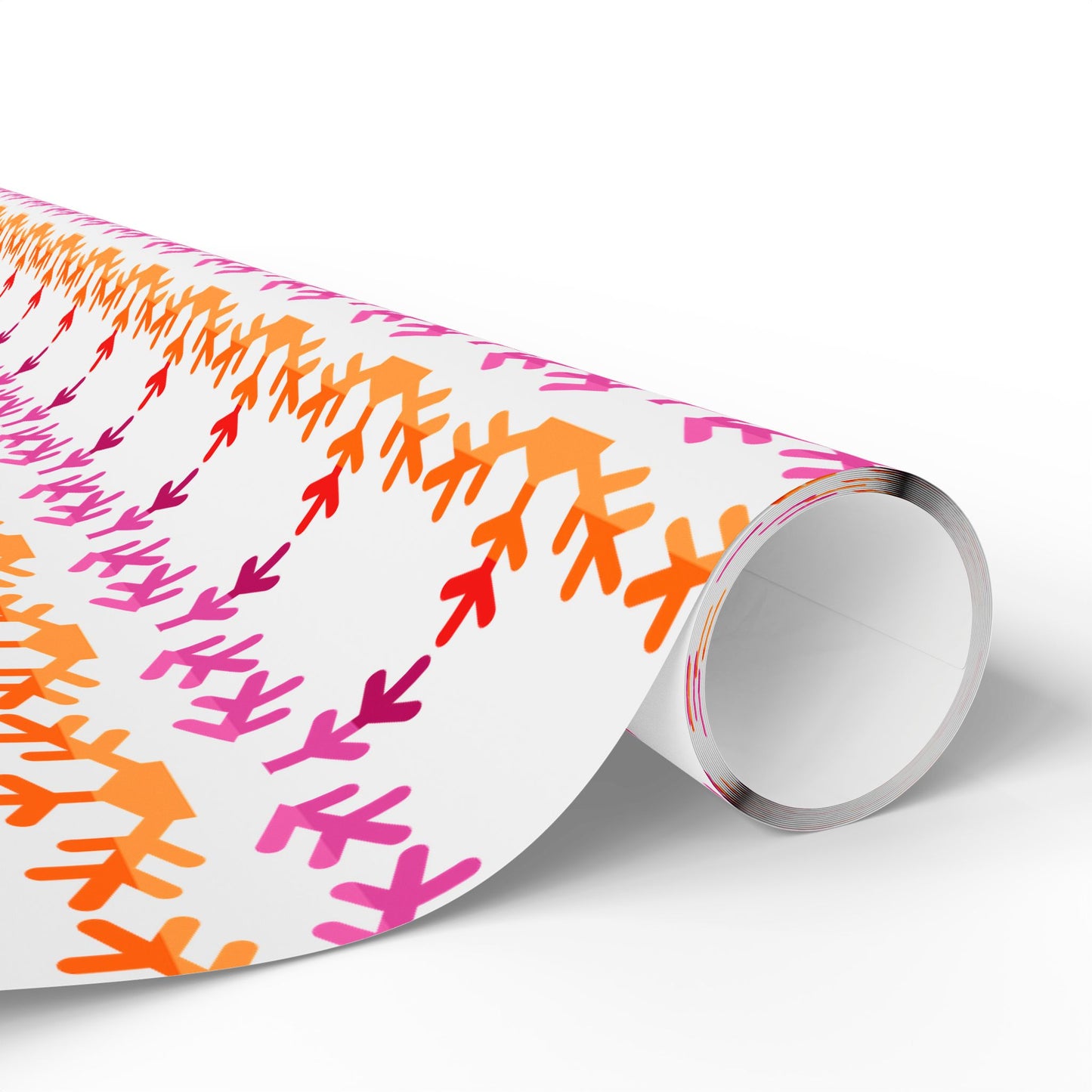 Lesbian Pride Flag Snowflake Wrapping Paper - Multiple Sizes/Finishes