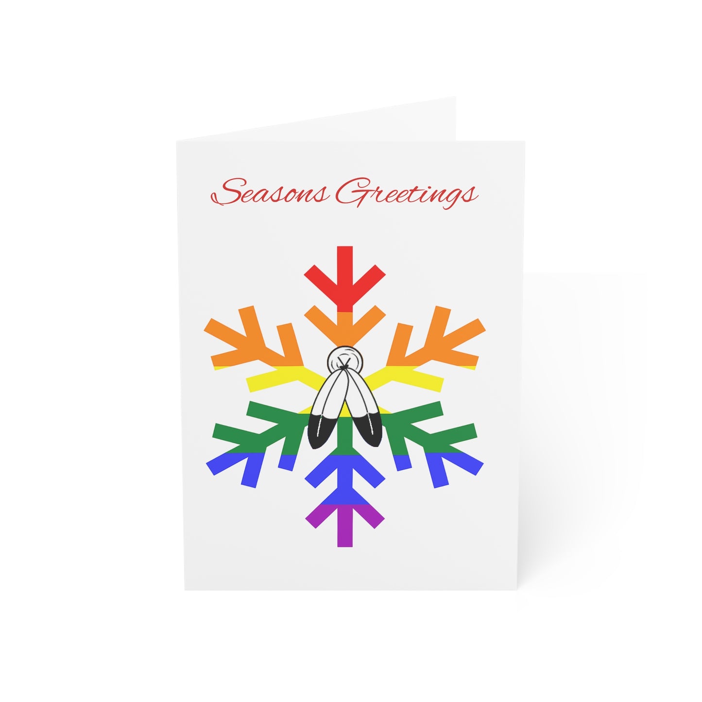 Two-Spirit Pride Flag Snowflake Greeting Cards