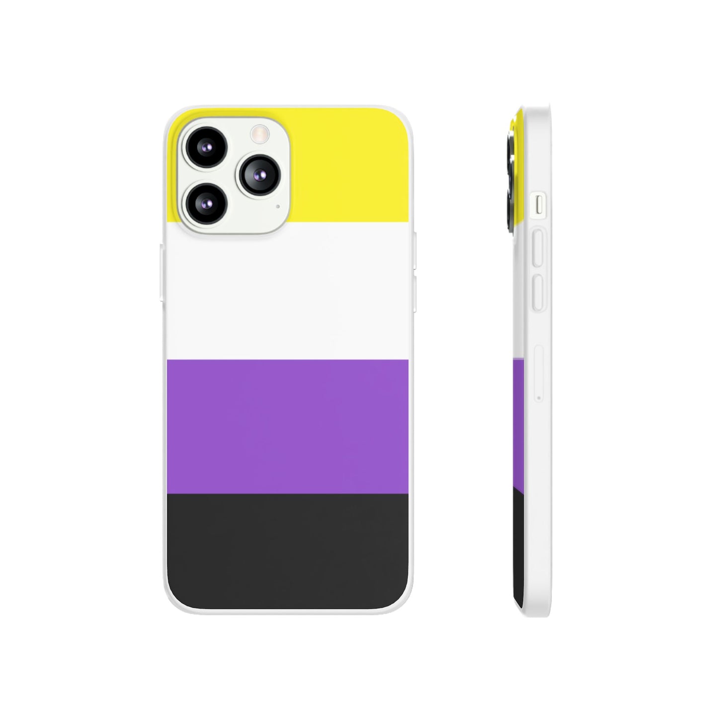 Non-Binary Pride Flag iPhone Flexi Case - Multiple Generations