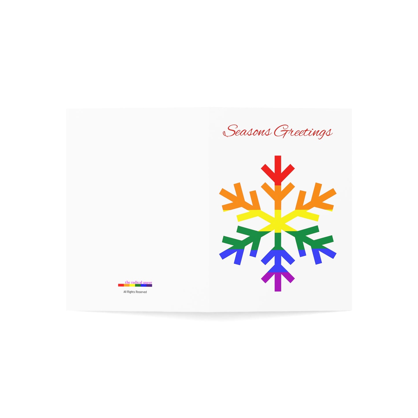 Rainbow Pride Flag Snowflake Greeting Cards