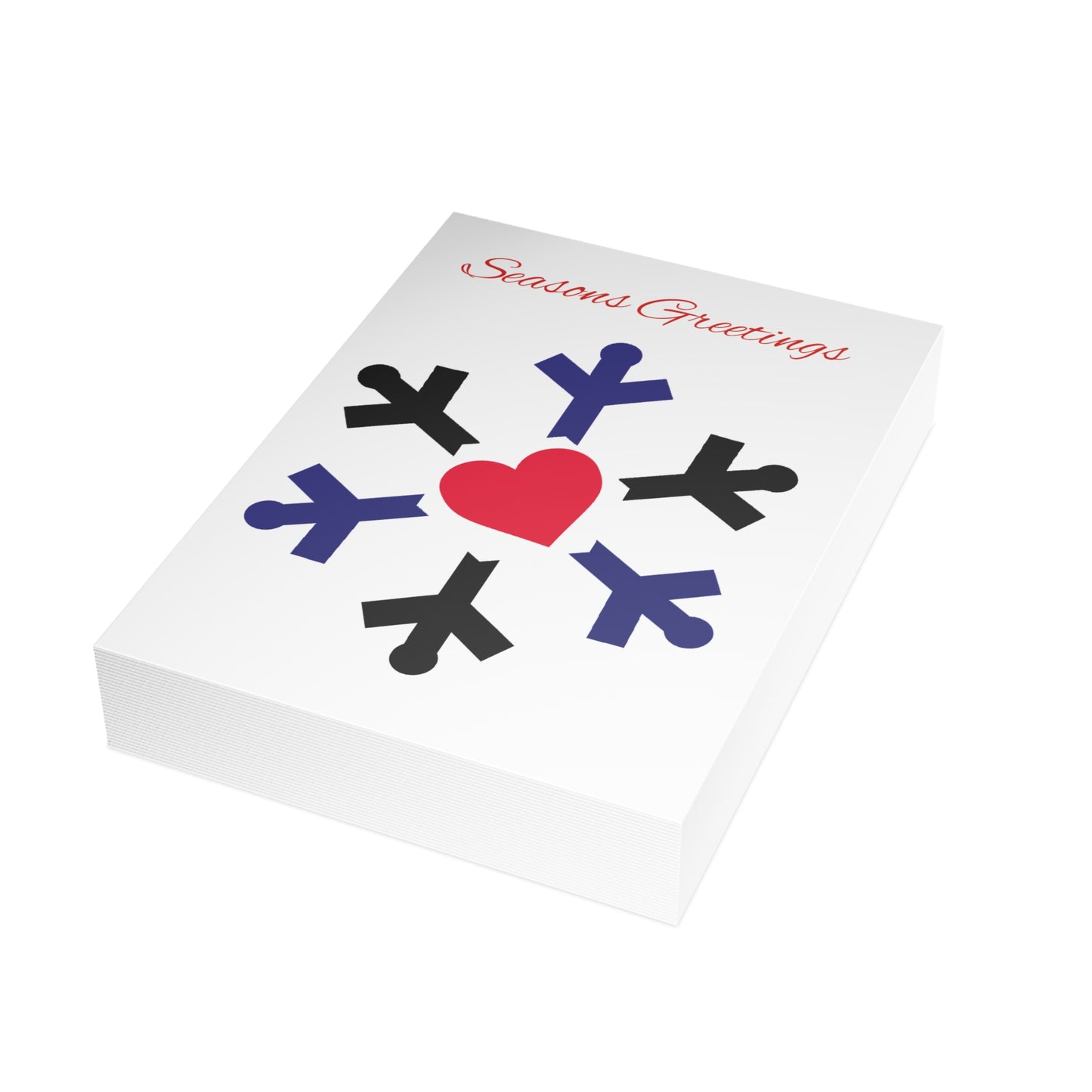 Leather Pride Flag Snowflake Greeting Cards
