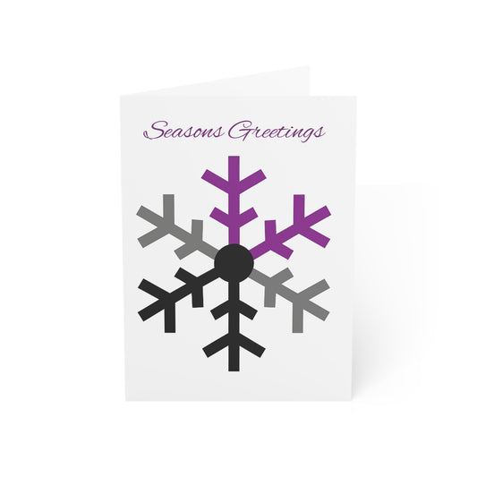 Demisexual Pride Flag Snowflake Greeting Cards
