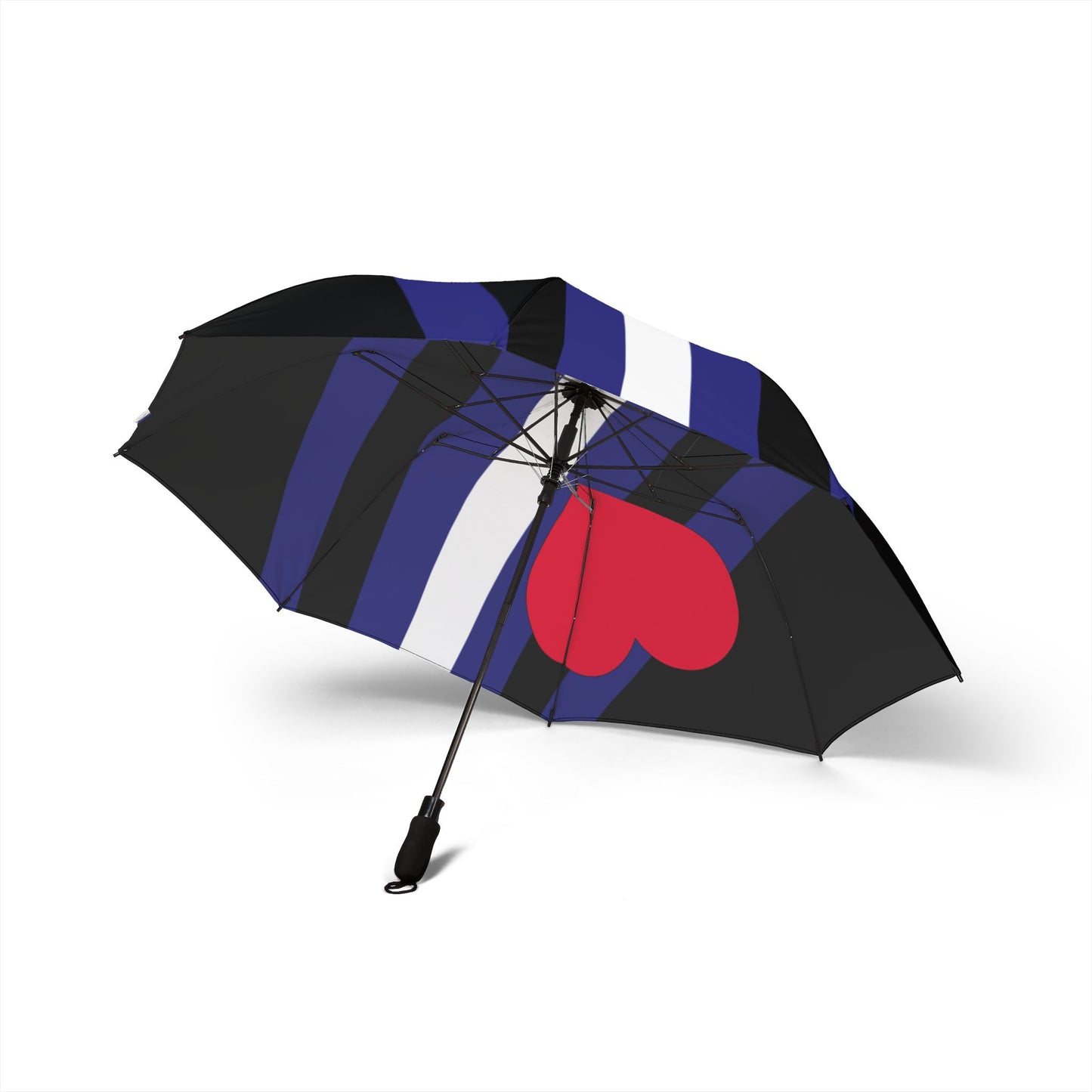 Leather Pride Flag Foldable Semi-Automatic Umbrella