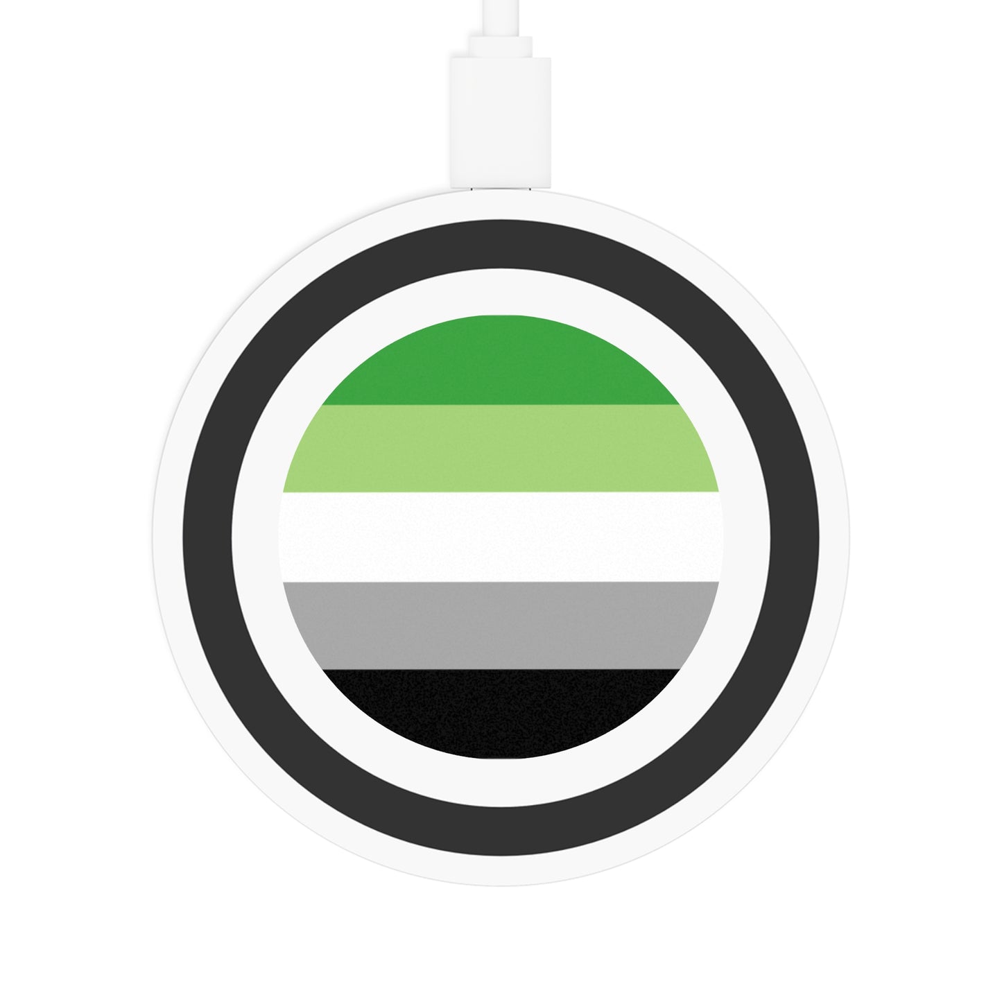 Aromantic Pride Flag Wireless Charger