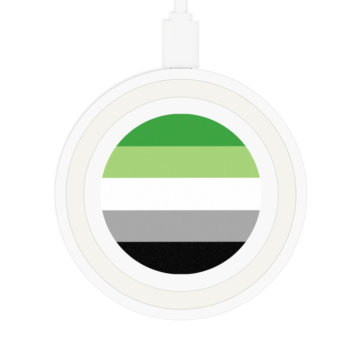 Aromantic Pride Flag Wireless Charger