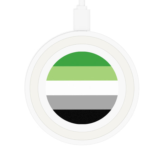 Aromantic Pride Flag Wireless Charger