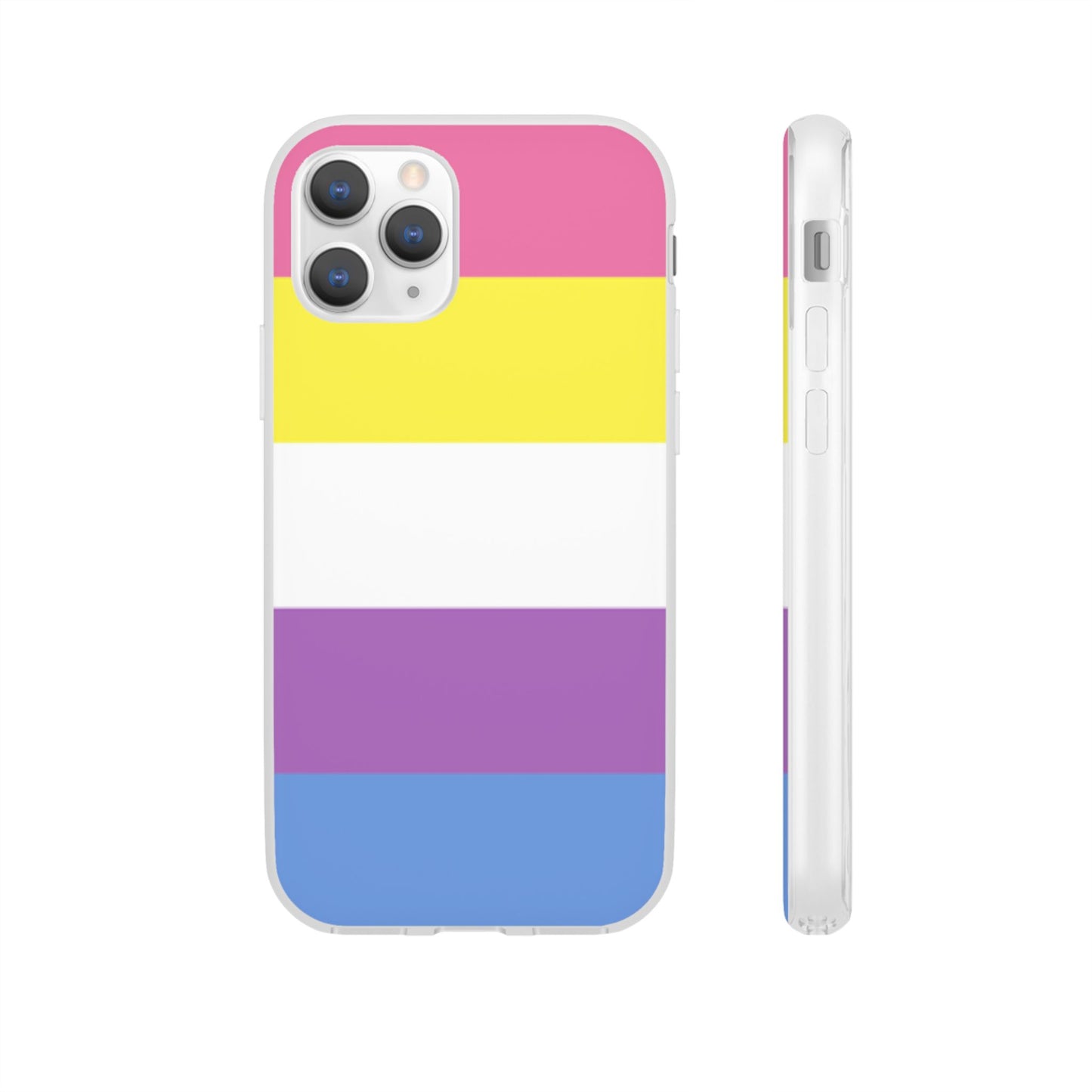 Bigender Pride Flag iPhone Flexi Case - Multiple Generations