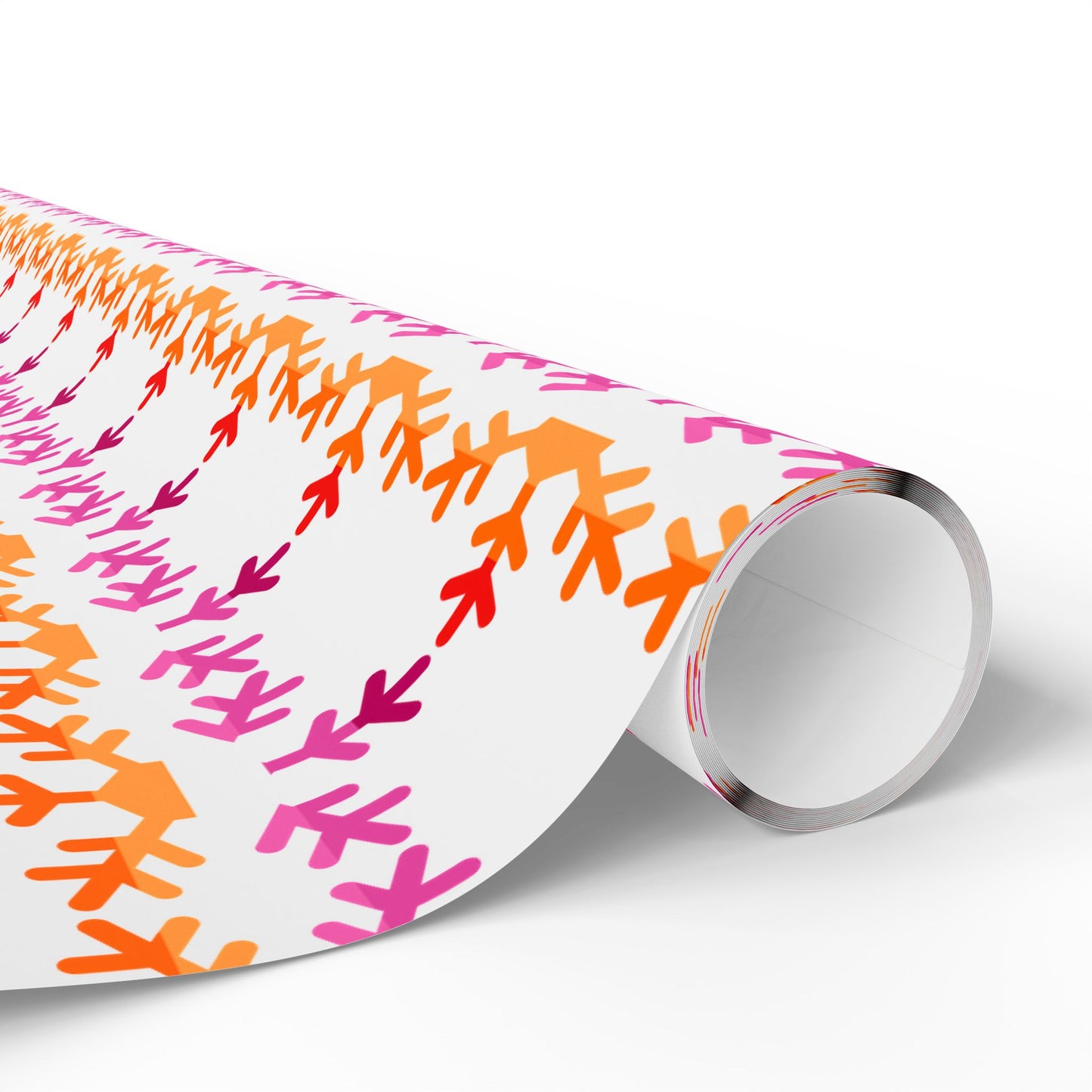 Lesbian Pride Flag Snowflake Wrapping Paper - Multiple Sizes/Finishes