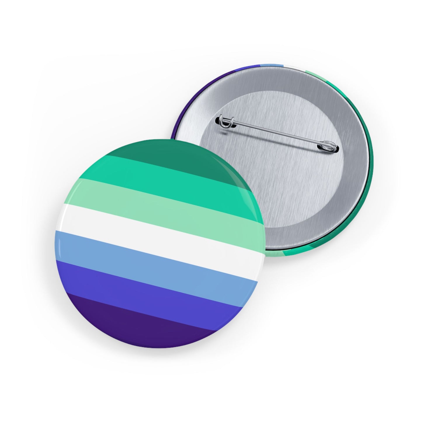 MLM Pride Flag Round Pins - Multiple Sizes