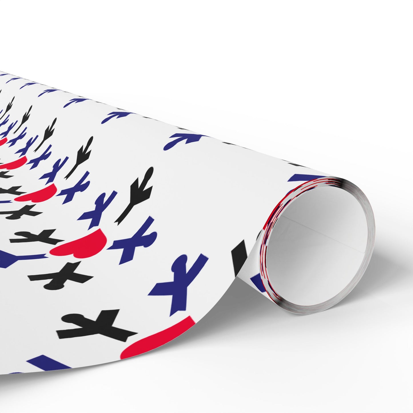 Leather Pride Flag Snowflake Wrapping Paper - Multiple Sizes/Finishes