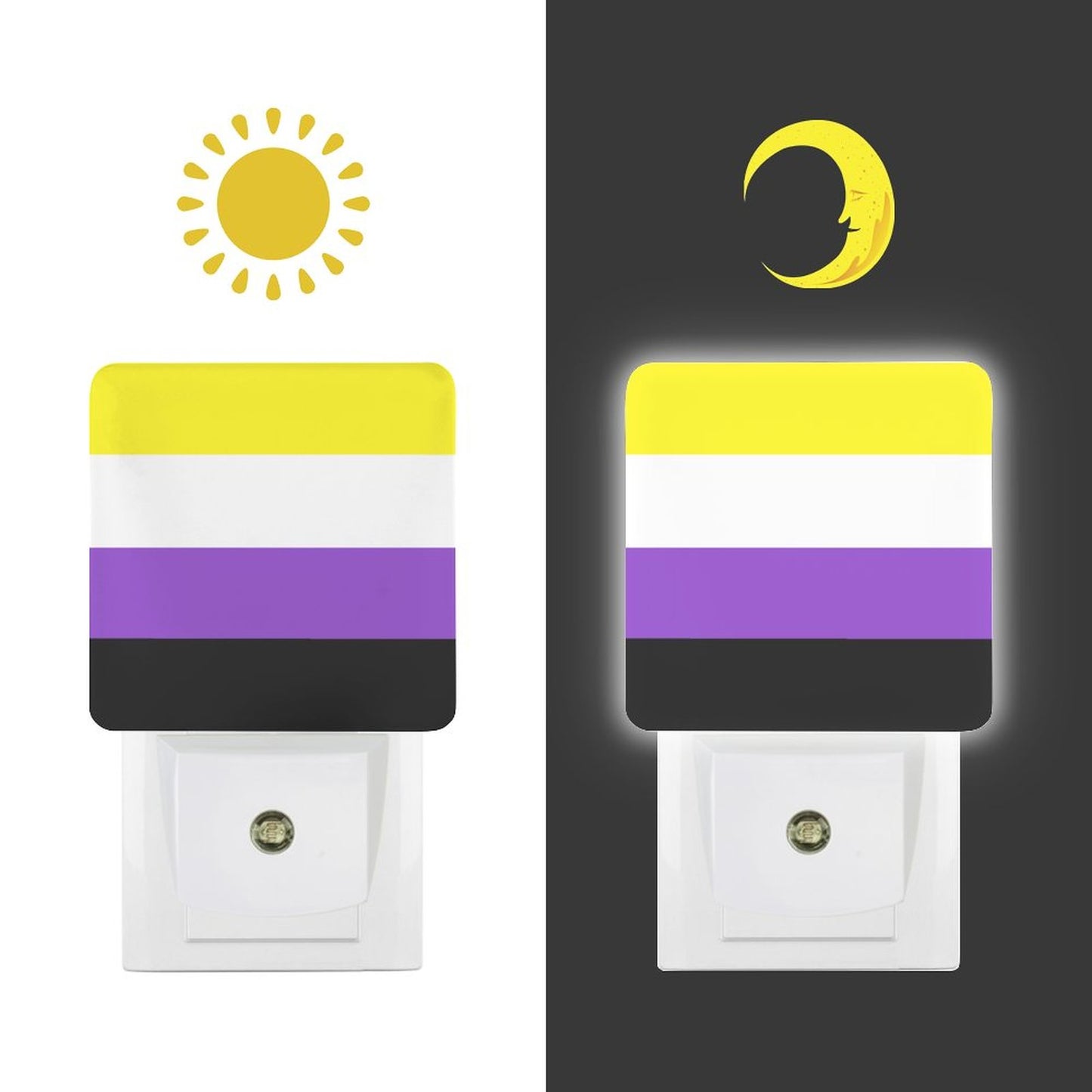 Non-Binary Pride Flag Night Light - Multiple Sizes