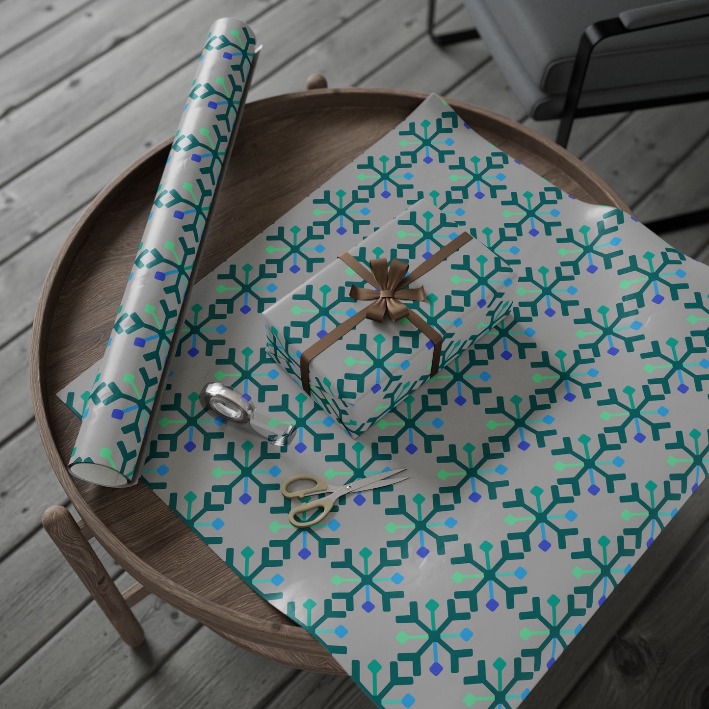 MLM Pride Flag Snowflake Wrapping Paper - Multiple Sizes/Finishes