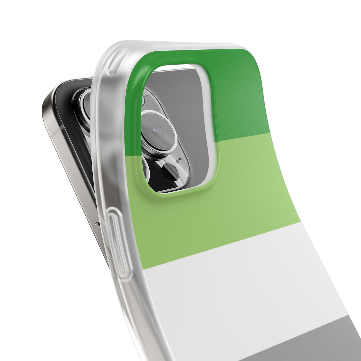 Aromantic Pride Flag iPhone Flexi Case - Multiple Generations