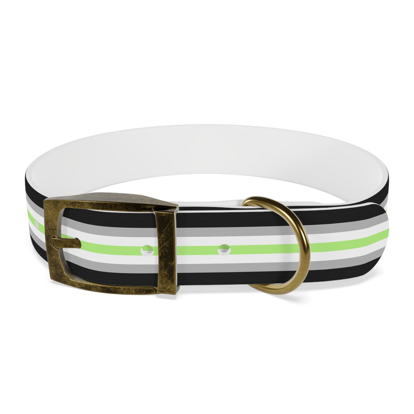 Agender Pride Flag Dog Collar