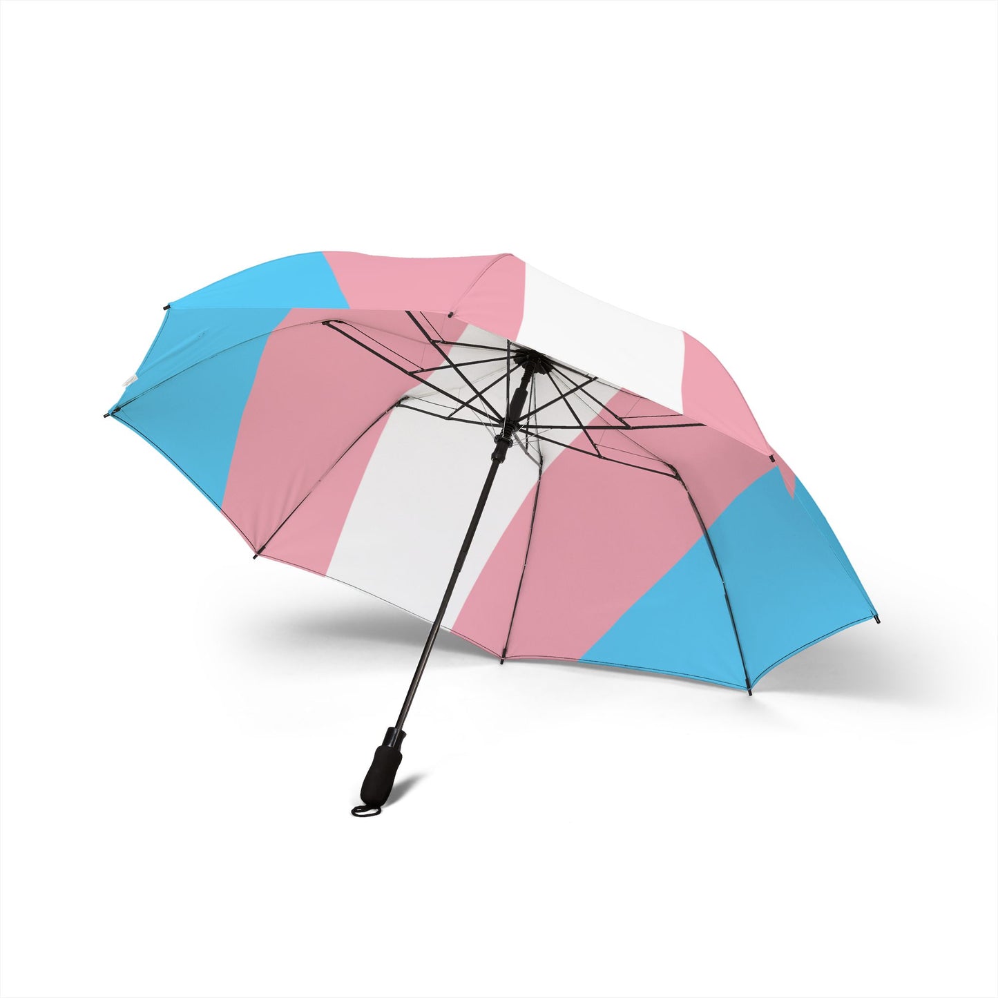 Transgender Pride Flag Semi-Automatic Foldable Umbrella